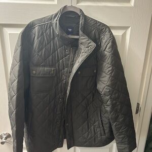 GAP Men's Quilted Shirt Jacket - Hunter Green